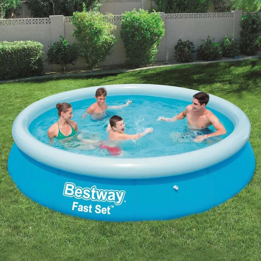 Bestway Piscina Y Spa-Piscina inflable redonda Fast Set 366x76 cm