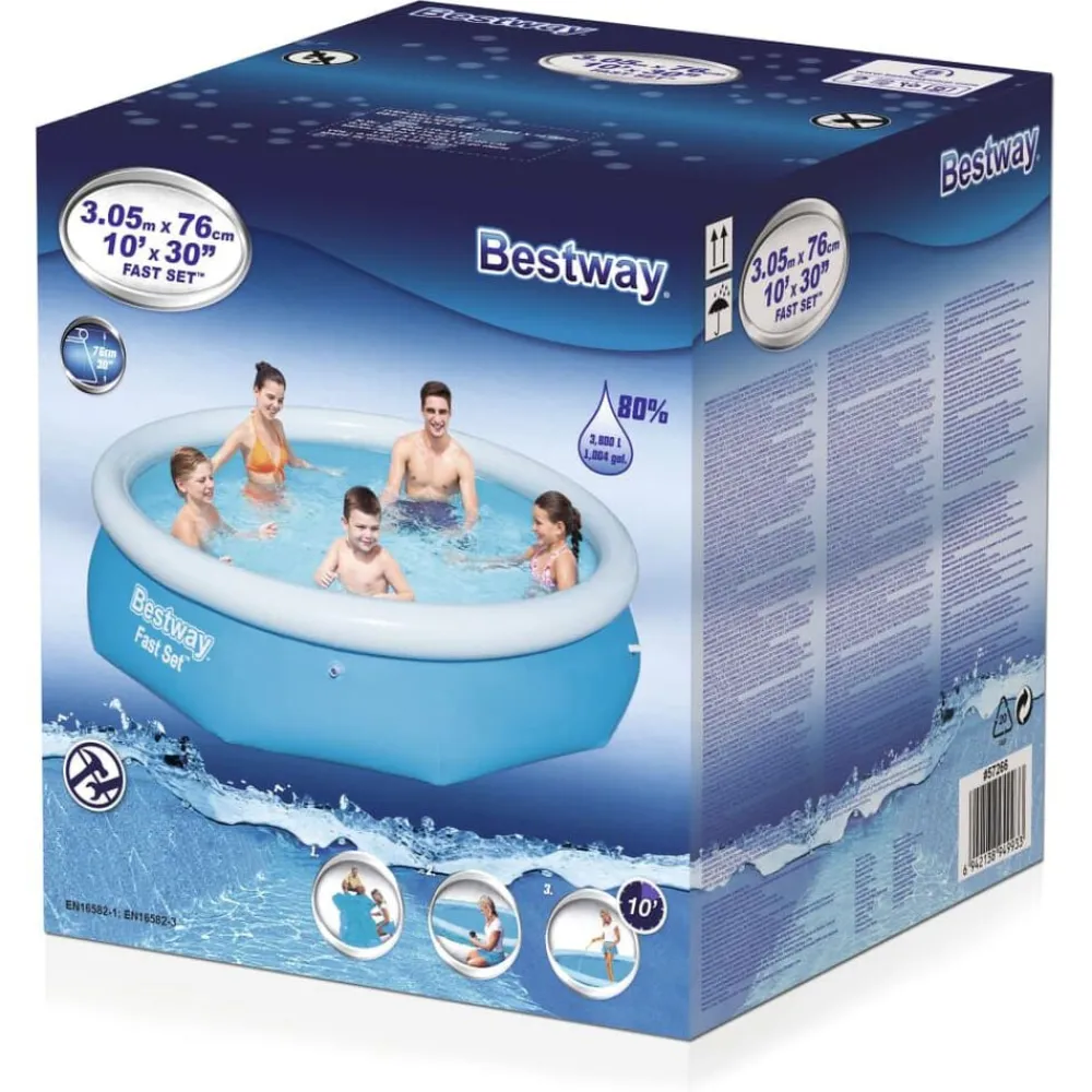 Bestway Piscina inflable redonda Fast Set 305x76 cm Hot