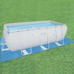 Bestway Piscina Y Spa-Protectores de suelo de piscina 8 piezas azul 58220