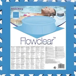 Bestway Piscina Y Spa-Protectores de suelo de piscina 8 piezas azul 58220