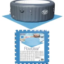 Bestway Piscina Y Spa-Suelo protector para piscina 8 uds azul