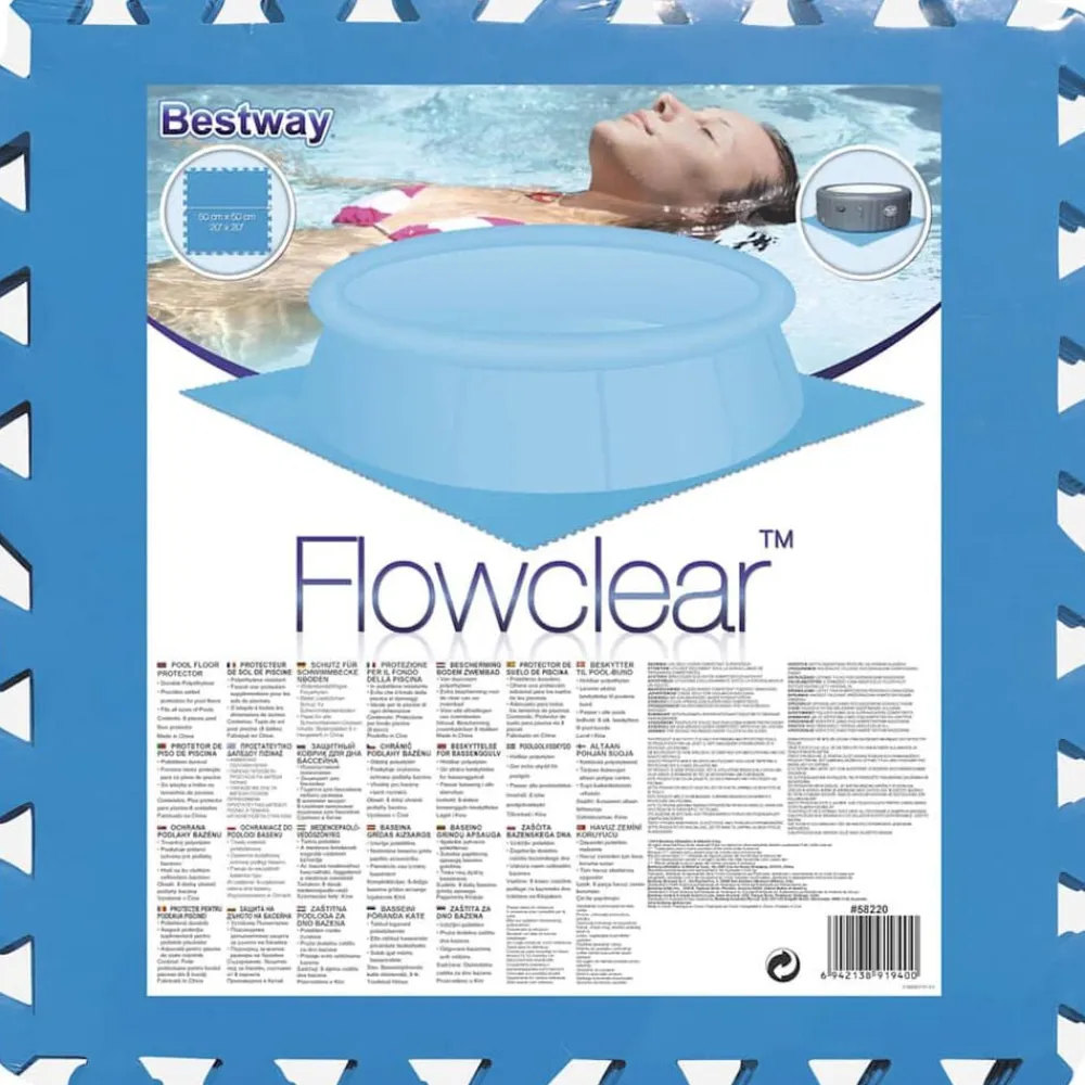 Bestway Piscina Y Spa-Suelo protector para piscina 8 uds azul