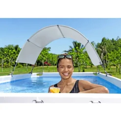 Bestway Toldo para piscina desmontable blanco New
