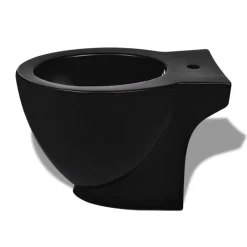 vidaXL Bidet redondo de cerámica, negro Hot