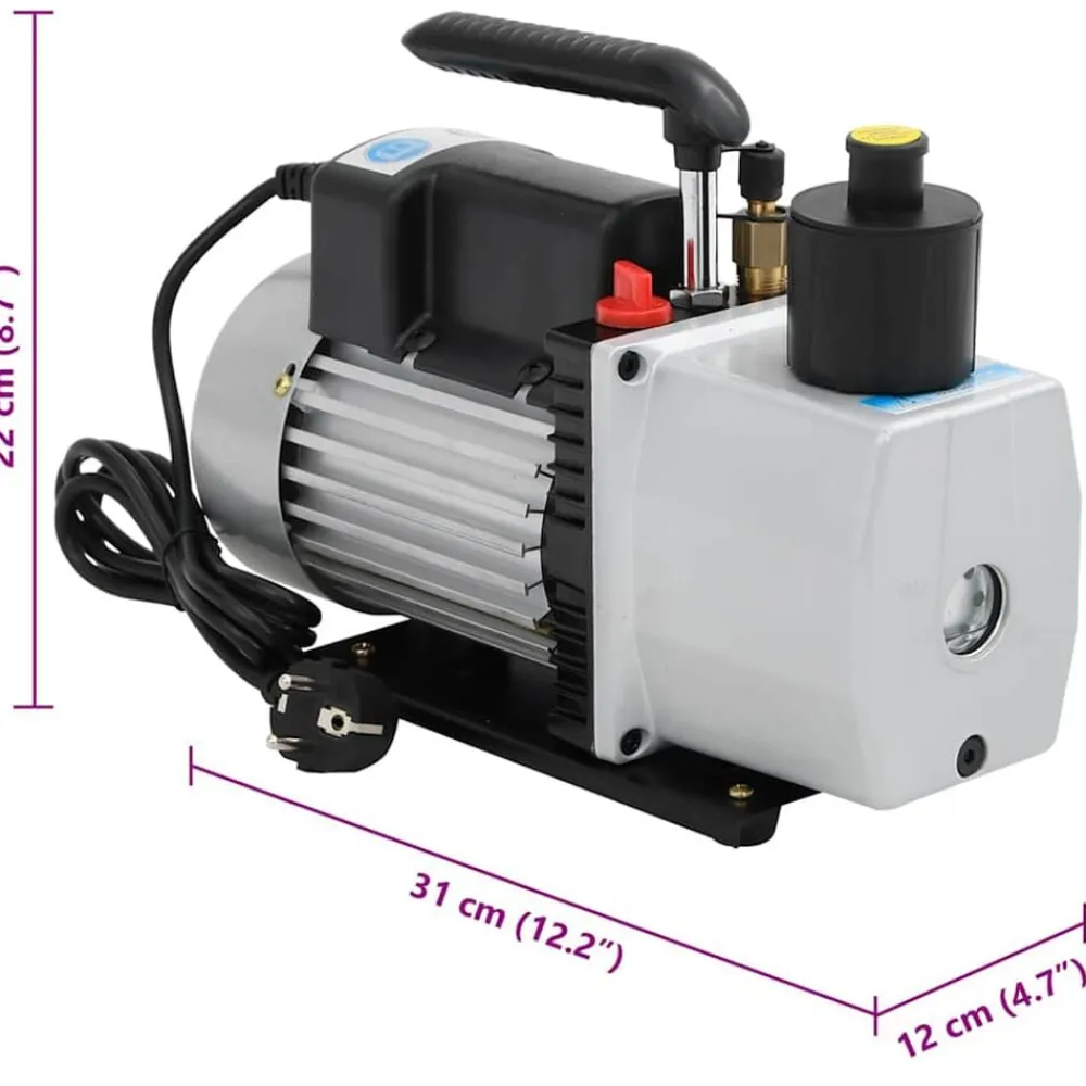 vidaXL Accesorios Para Electrodomésticos-Bomba de vacío de 2 etapas, 50 litros / min