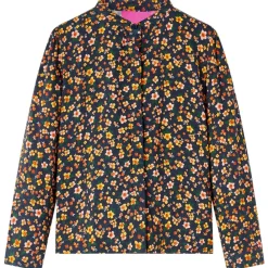 vidaXL Ropa Y Accesorios-Camisa infantil con cuello mao azul marino 104