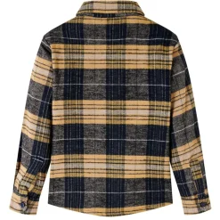 vidaXL Ropa Y Accesorios-Camisa infantil de cuadros amarillo y negro 92