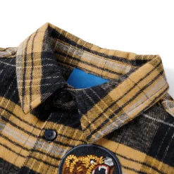 vidaXL Ropa Y Accesorios-Camisa infantil de cuadros amarillo y negro 92