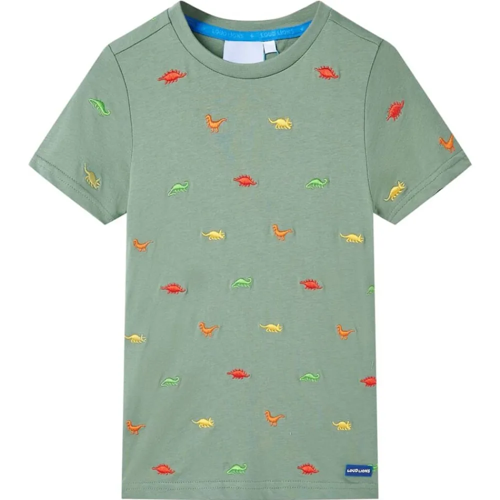 vidaXL Ropa Y Accesorios-Camiseta de manga corta infantil caqui 104