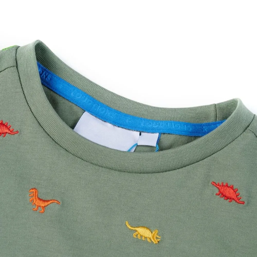 vidaXL Ropa Y Accesorios-Camiseta de manga corta infantil caqui 104