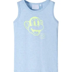 vidaXL Ropa Y Accesorios-Camiseta de tirantes infantil azul suave mélange 104