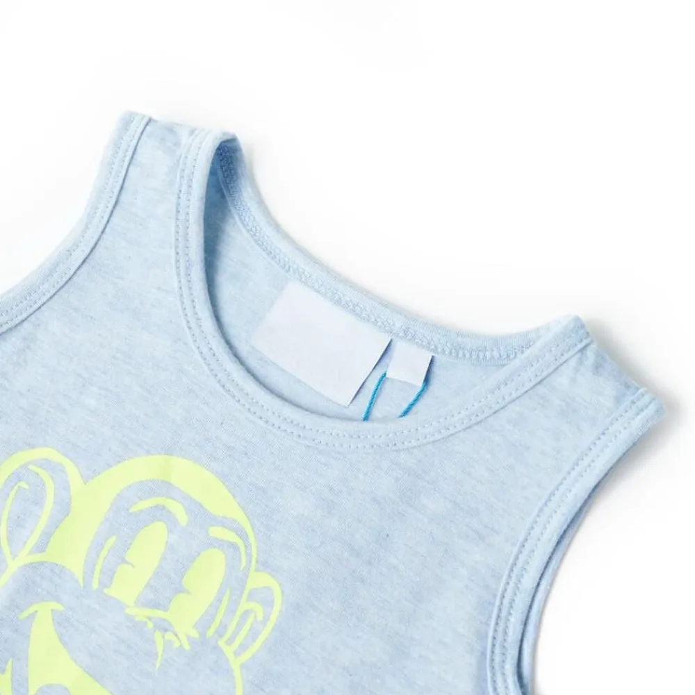 vidaXL Ropa Y Accesorios-Camiseta de tirantes infantil azul suave mélange 104