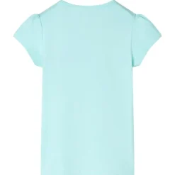 vidaXL Camiseta infantil aguamarina claro 128 Verde agua Clearance