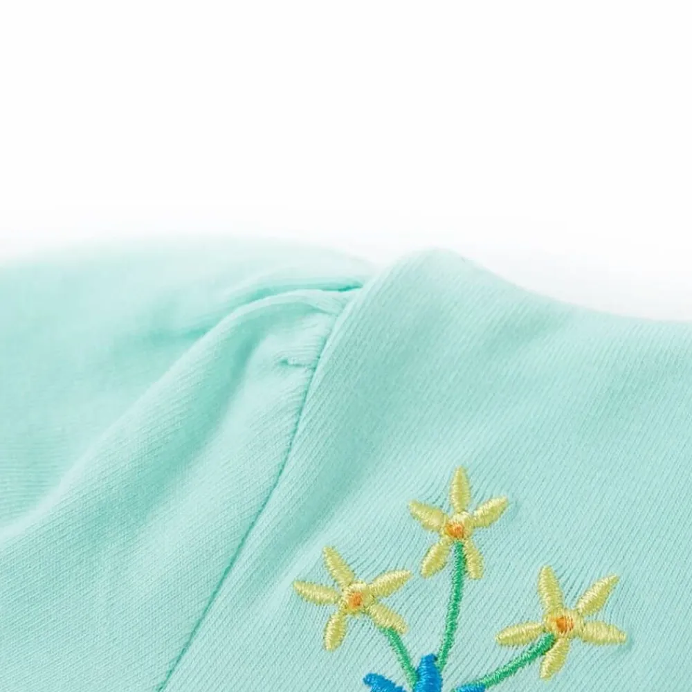 vidaXL Camiseta infantil aguamarina claro 128 Verde agua Clearance
