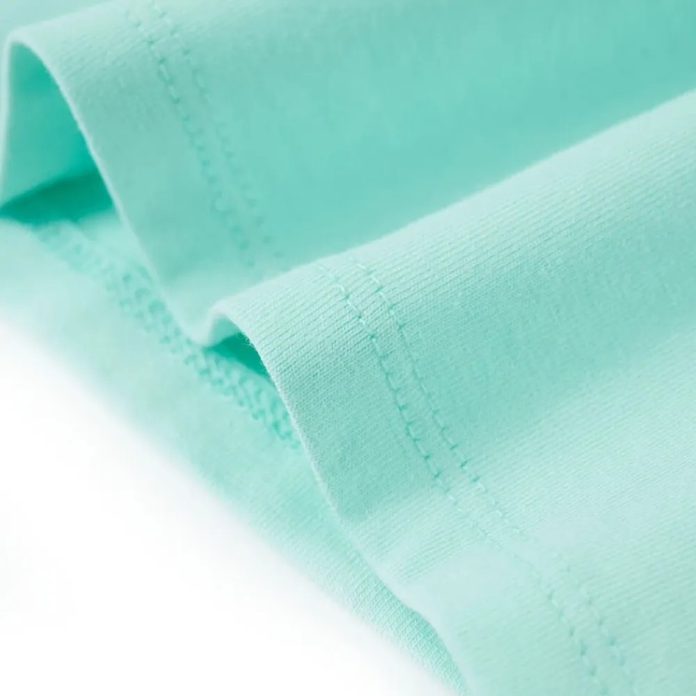 vidaXL Camiseta infantil aguamarina claro 128 Verde agua Clearance