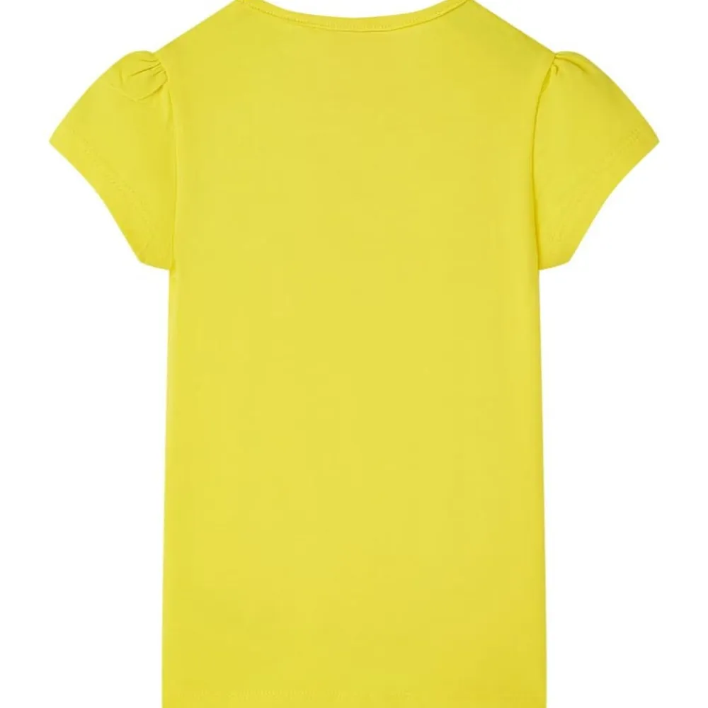 vidaXL Camiseta infantil brillante 140 Amarillo Discount