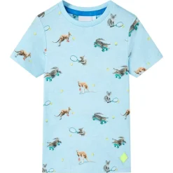vidaXL Ropa Y Accesorios-Camiseta infantil azul claro melange 116