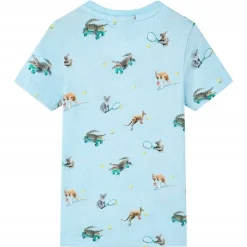vidaXL Ropa Y Accesorios-Camiseta infantil azul claro melange 116