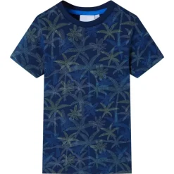 vidaXL Camiseta infantil azul marino 104 New