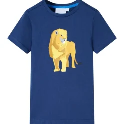 vidaXL Camiseta infantil oscuro 116 Azul Discount