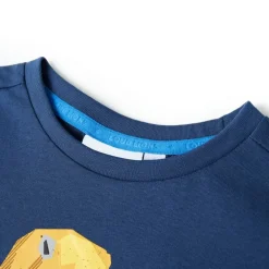 vidaXL Camiseta infantil oscuro 116 Azul Discount