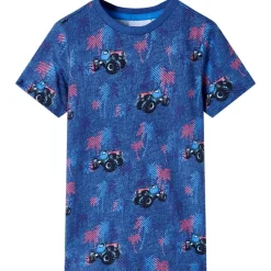 vidaXL Camiseta infantil oscuro mélange 104 Azul Outlet