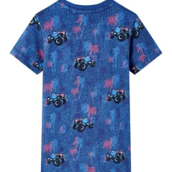vidaXL Camiseta infantil oscuro mélange 104 Azul Outlet