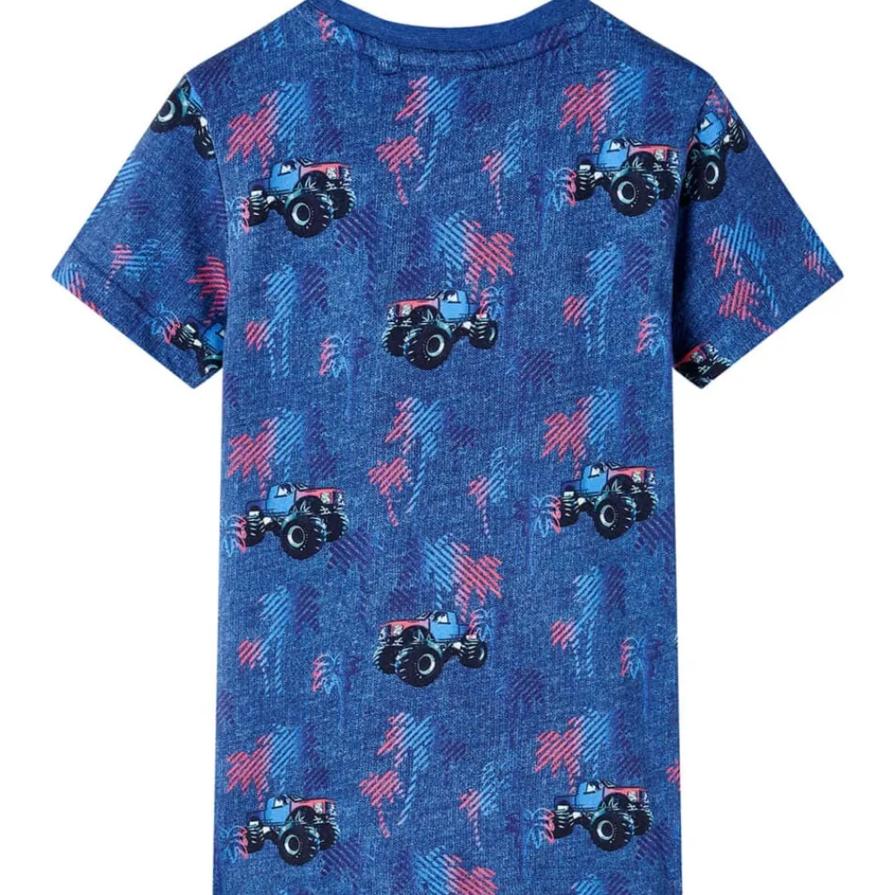 vidaXL Camiseta infantil oscuro mélange 104 Azul Outlet