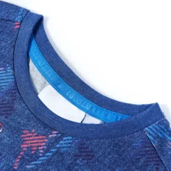vidaXL Camiseta infantil oscuro mélange 104 Azul Outlet
