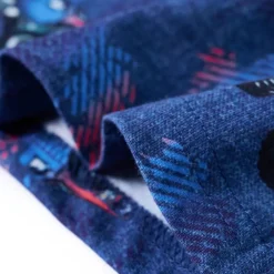vidaXL Camiseta infantil oscuro mélange 104 Azul Outlet
