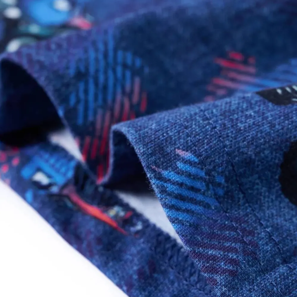vidaXL Camiseta infantil oscuro mélange 104 Azul Outlet