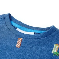 vidaXL Camiseta infantil mélange 104 Azul oscuro Outlet