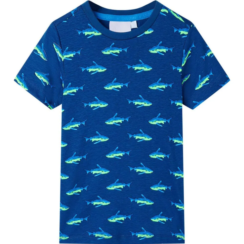 vidaXL Camiseta infantil oscuro 92 Azul Online
