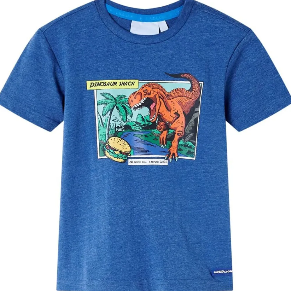 vidaXL Camiseta infantil mélange 116 Azul oscuro Outlet