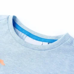 vidaXL Camiseta infantil azul suave melange 104