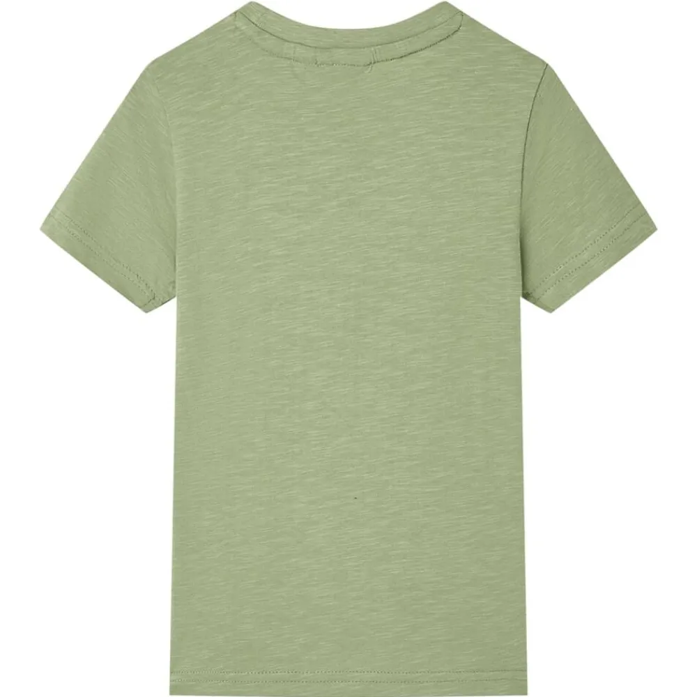vidaXL Camiseta infantil claro 116 Caqui Clearance