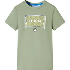 vidaXL Camiseta infantil claro 116 Caqui New