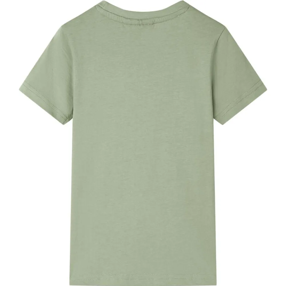 vidaXL Camiseta infantil claro 116 Caqui New