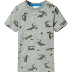 vidaXL Camiseta infantil caqui claro melange 104 New