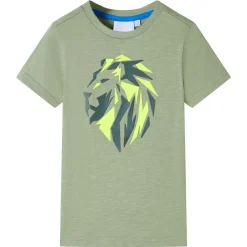 vidaXL Camiseta infantil claro 116 Caqui Hot