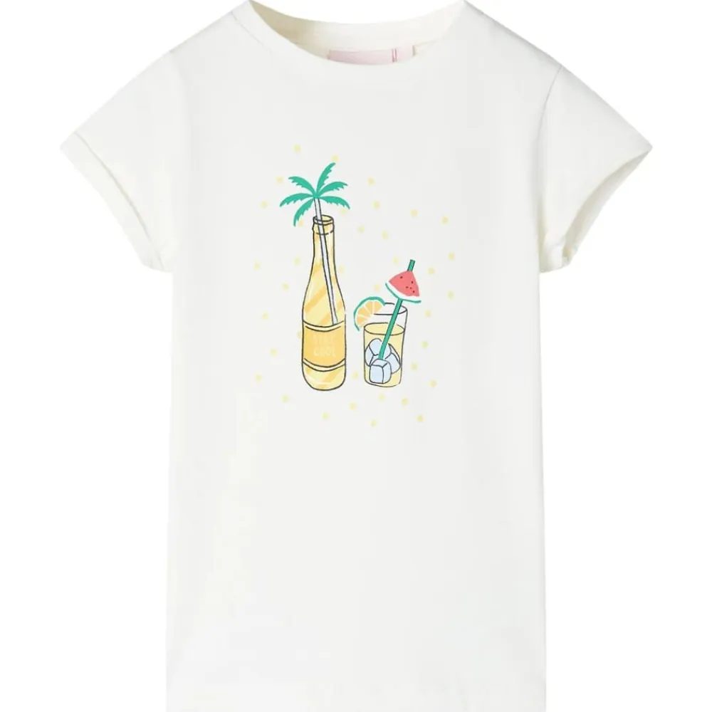vidaXL Camiseta infantil color crudo 104 New