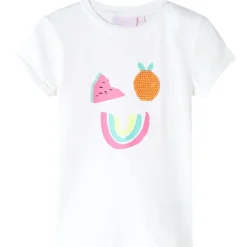 vidaXL Camiseta infantil color 116 Crudo Sale