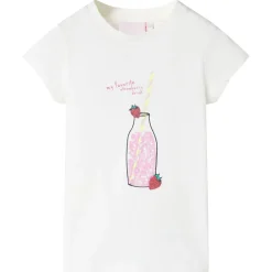 vidaXL Camiseta infantil color 140 Crudo Online