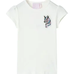 vidaXL Camiseta infantil color 140 Crudo Discount