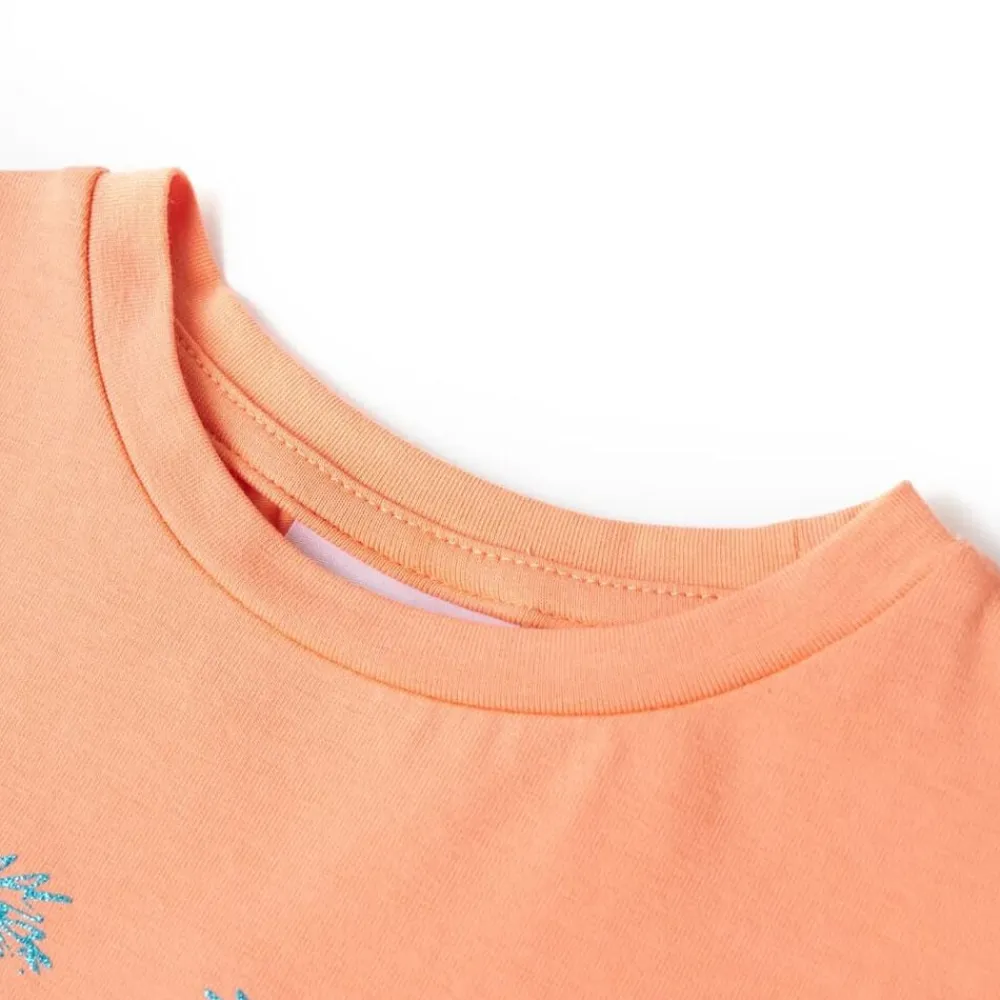 vidaXL Ropa Y Accesorios-Camiseta infantil color melocotón 128