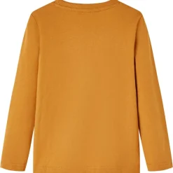 vidaXL Camiseta infantil con manga larga ocre oscuro 104 Online
