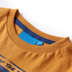vidaXL Camiseta infantil con manga larga ocre oscuro 104 Online