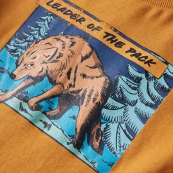 vidaXL Camiseta infantil con manga larga ocre oscuro 104 Online