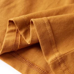 vidaXL Camiseta infantil con manga larga ocre oscuro 104 Online