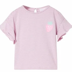 vidaXL Ropa Y Accesorios-Camiseta infantil con mangas de volantes lila 104